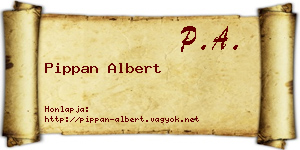 Pippan Albert névjegykártya